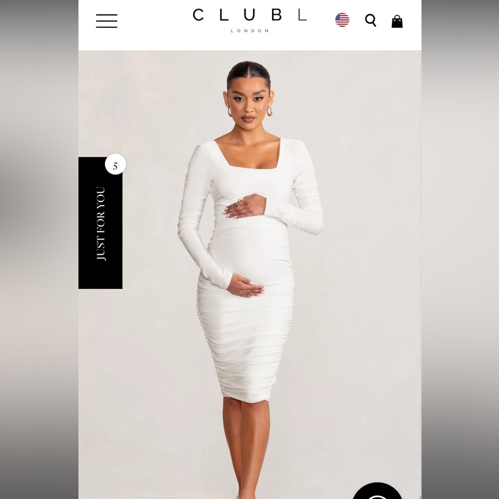 Club L London white dress US 8 (MATERNITY)